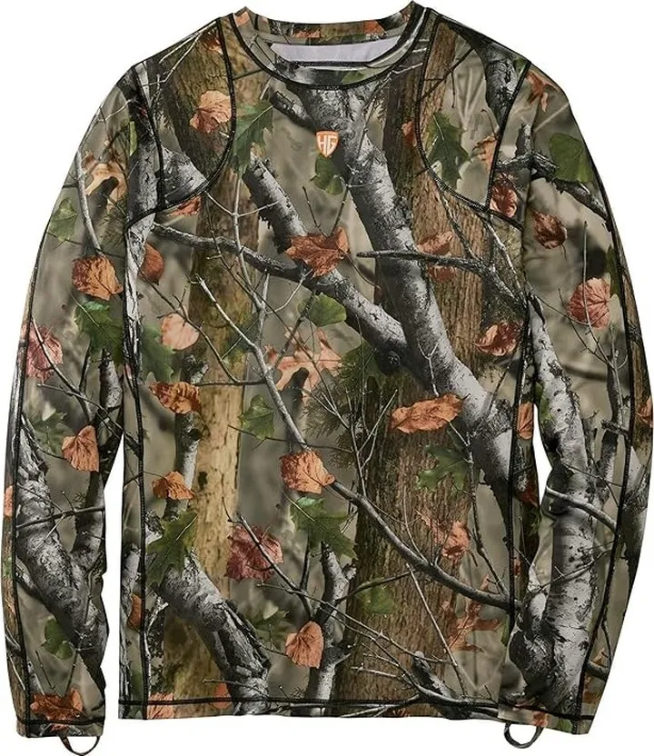 Legendary Whitetails Big Tall Huntguard Padded Crew Long Sleeve Shirt (Big Game 360) Men's Clothing