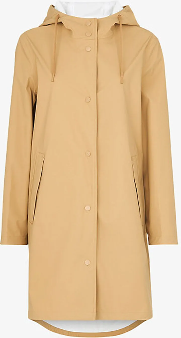 Womens Tan autner Hooded Shell Raincoat