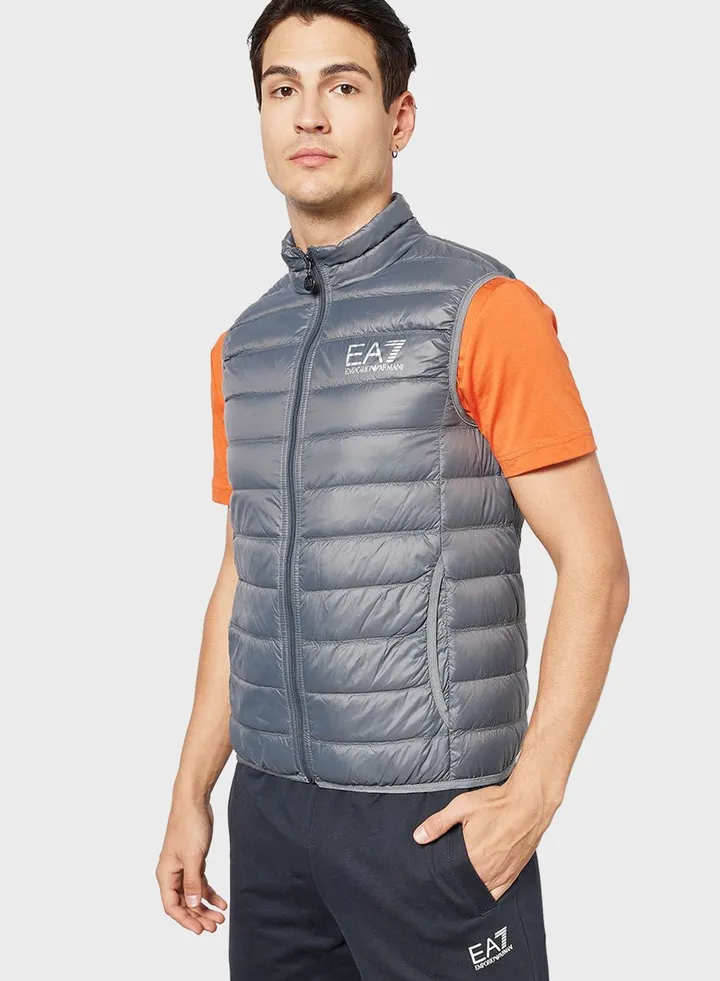 Logo High Neck Gilet