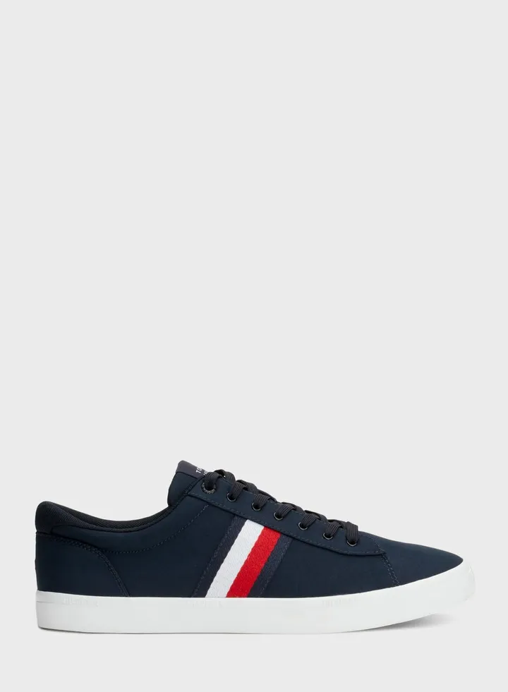 Stripe Low Top Lace Up Sneakers