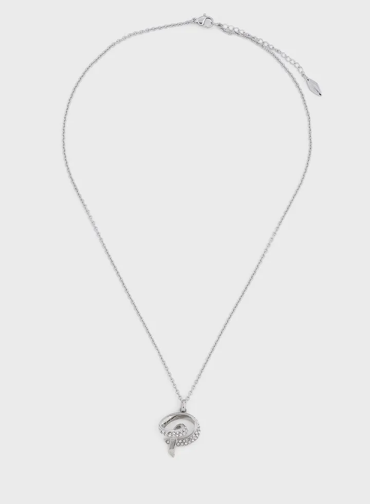 Stainless Steel Necklace With Crystals