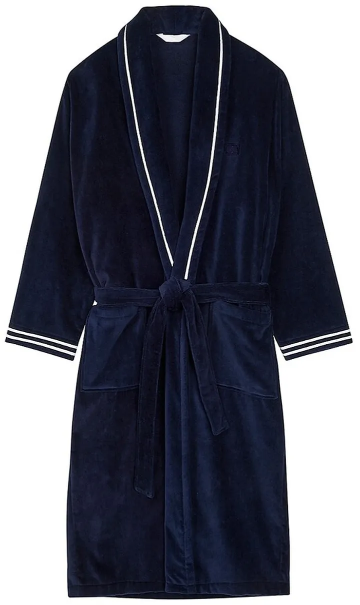 Estaq Striped Cotton Bath Robe