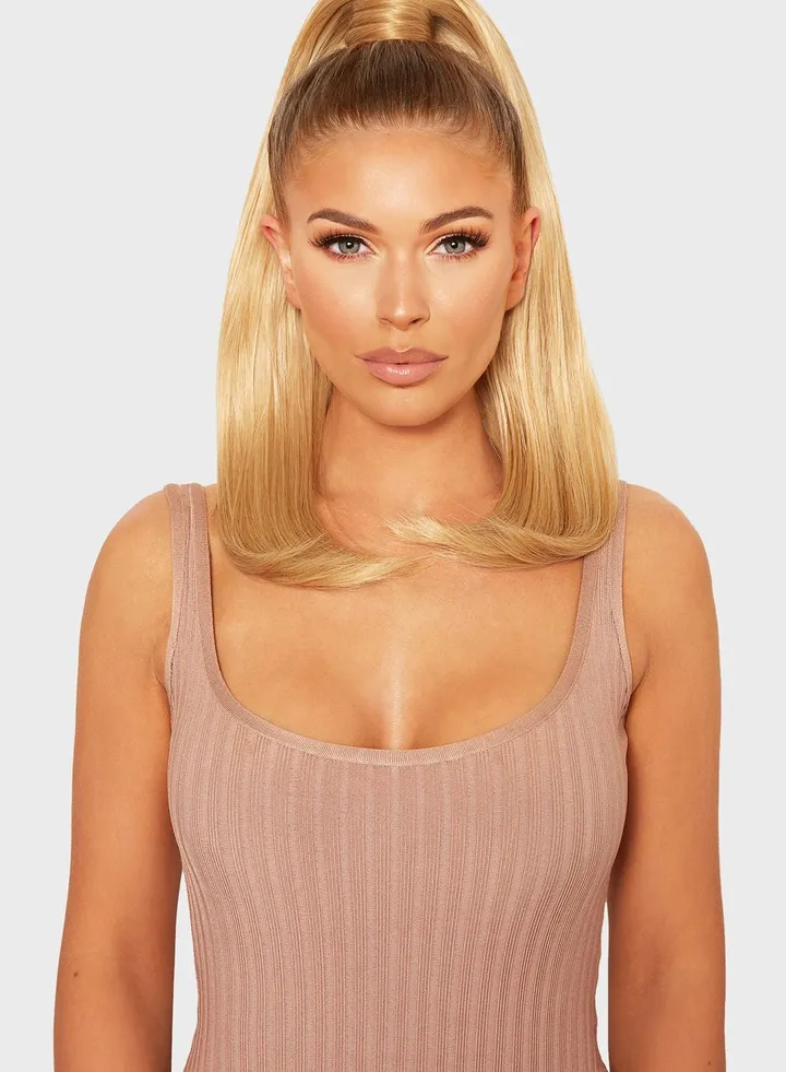 Mini Grande 18 Inch 90'S Bounce Wraparound Pony - Light Blonde