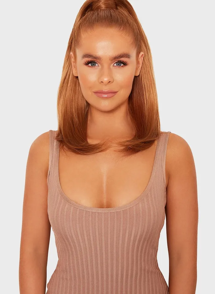 Mini Grande 18 Inch 90'S Bounce Wraparound Pony - Mix Auburn