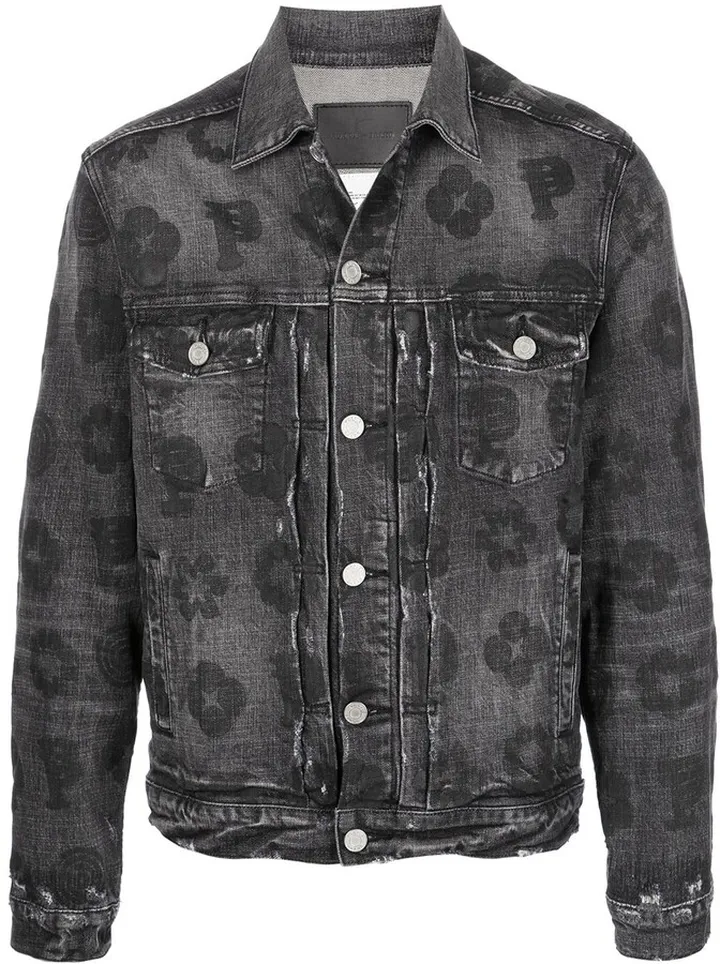 Full Monogram-print denim jacket