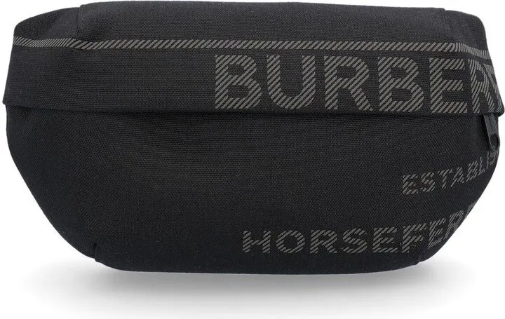 Logo Printed Zipped Belt Bag