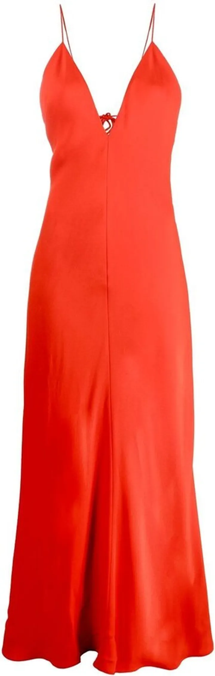 V-neck floor-length dress