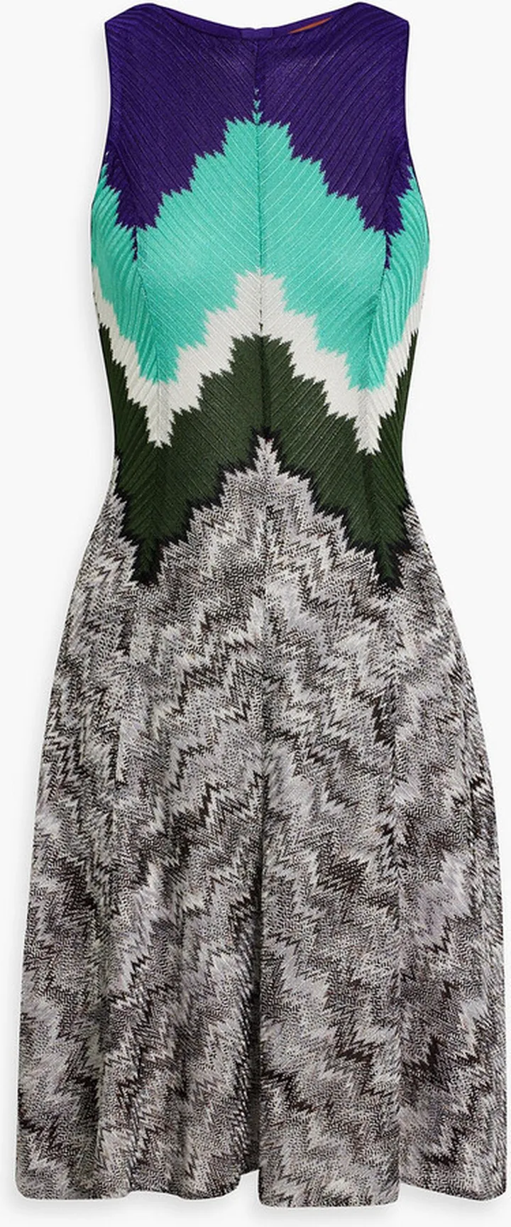Ribbed crochet-knit dress