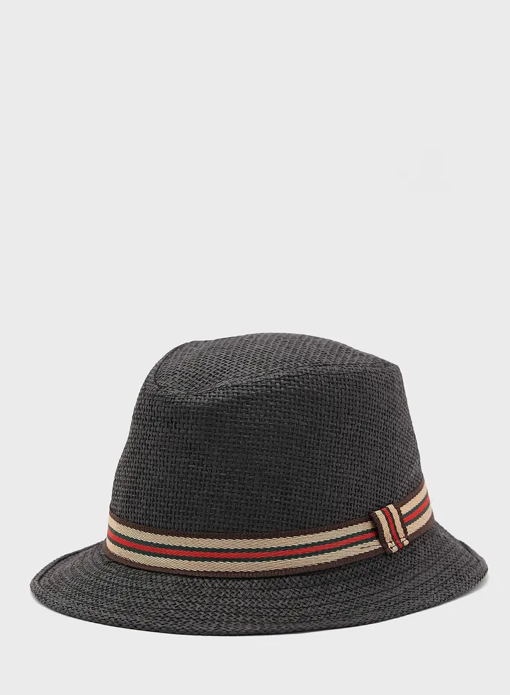 Fedora Hat With Printed Band