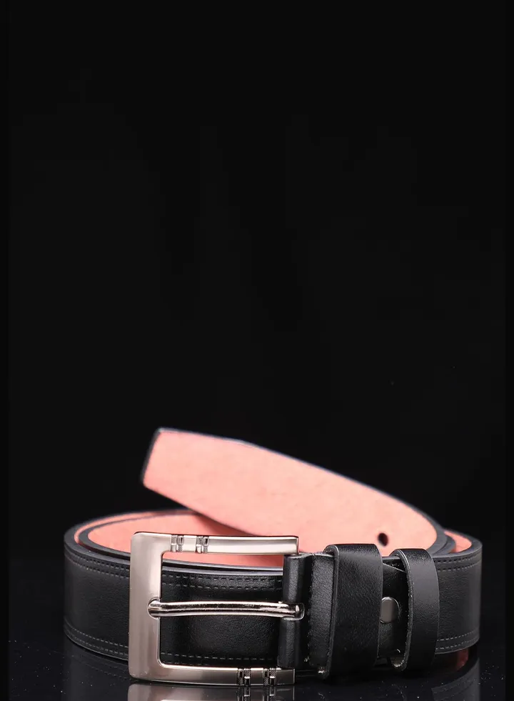 Casual Solid PU Leather Waist Belt For Men