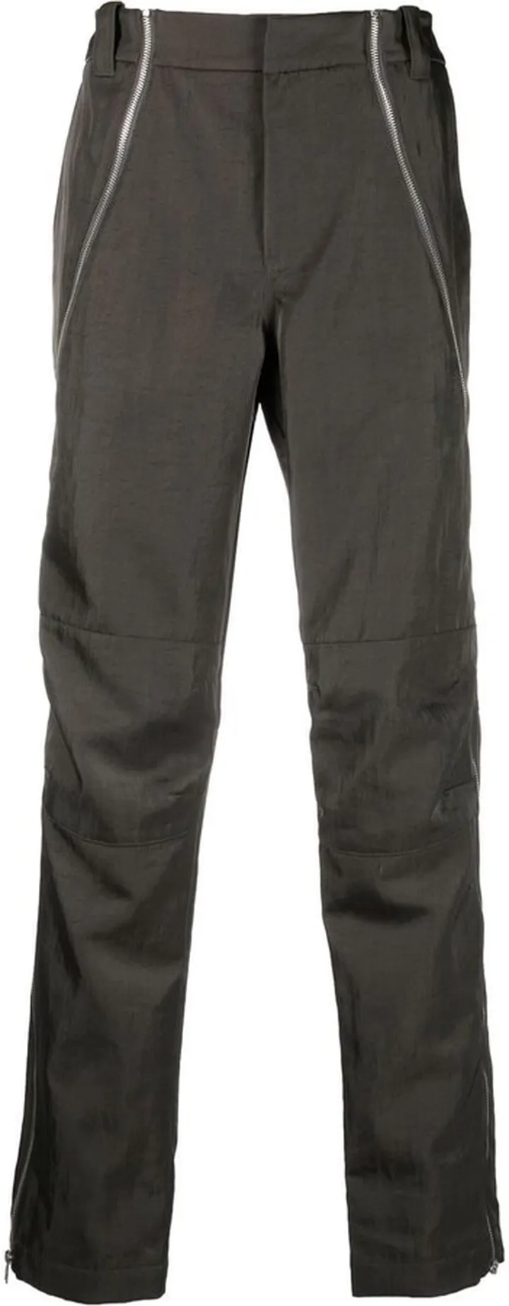 Straight Leg Zipped Trousers