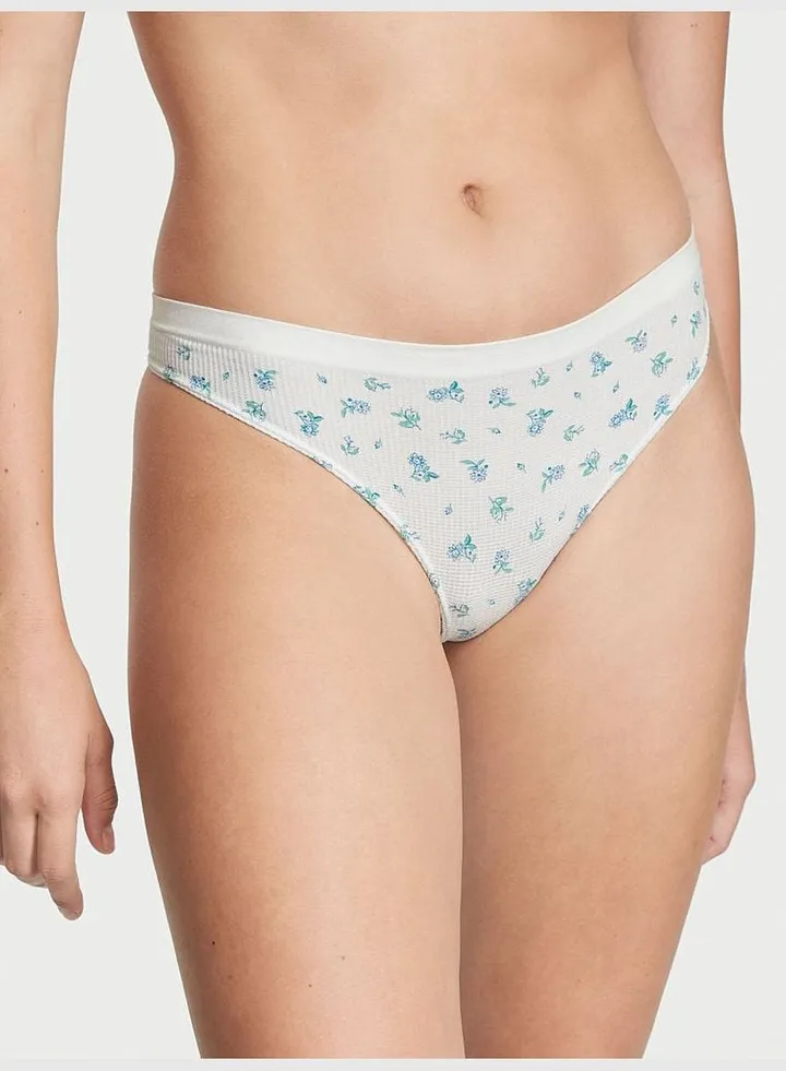 Seamless Waffle Thong Panty