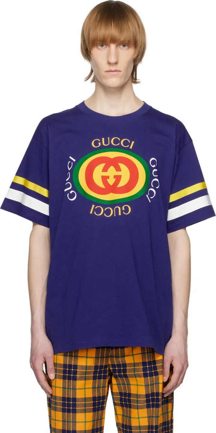 Gucci Navy Printed T-Shirt