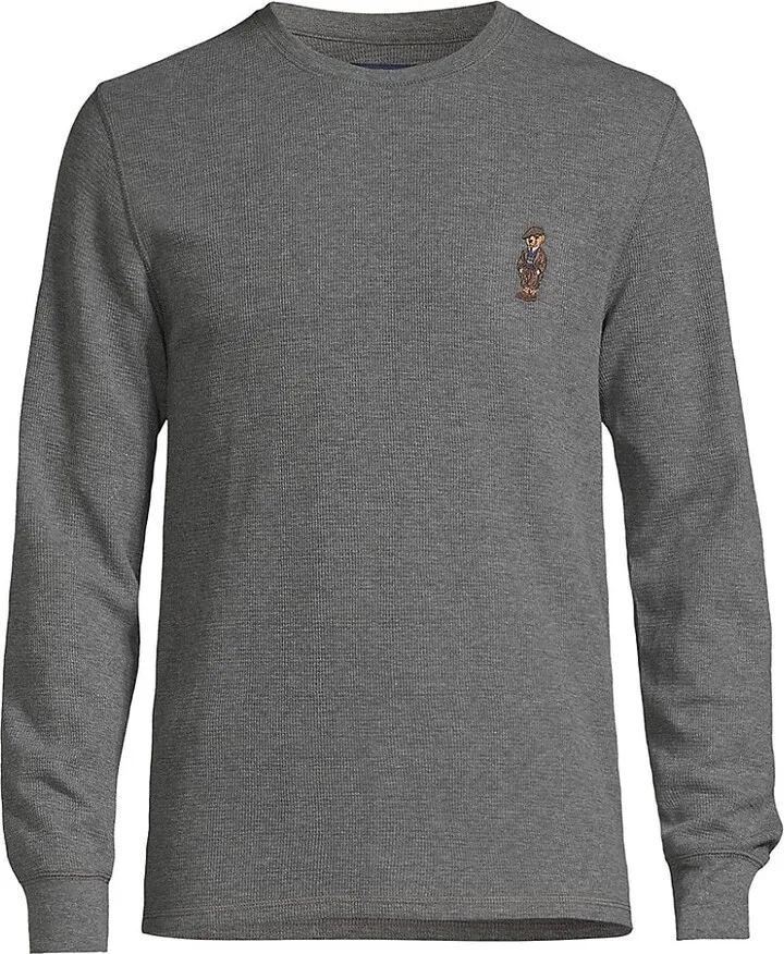 Cotton-Blend Crewneck Pajama Top