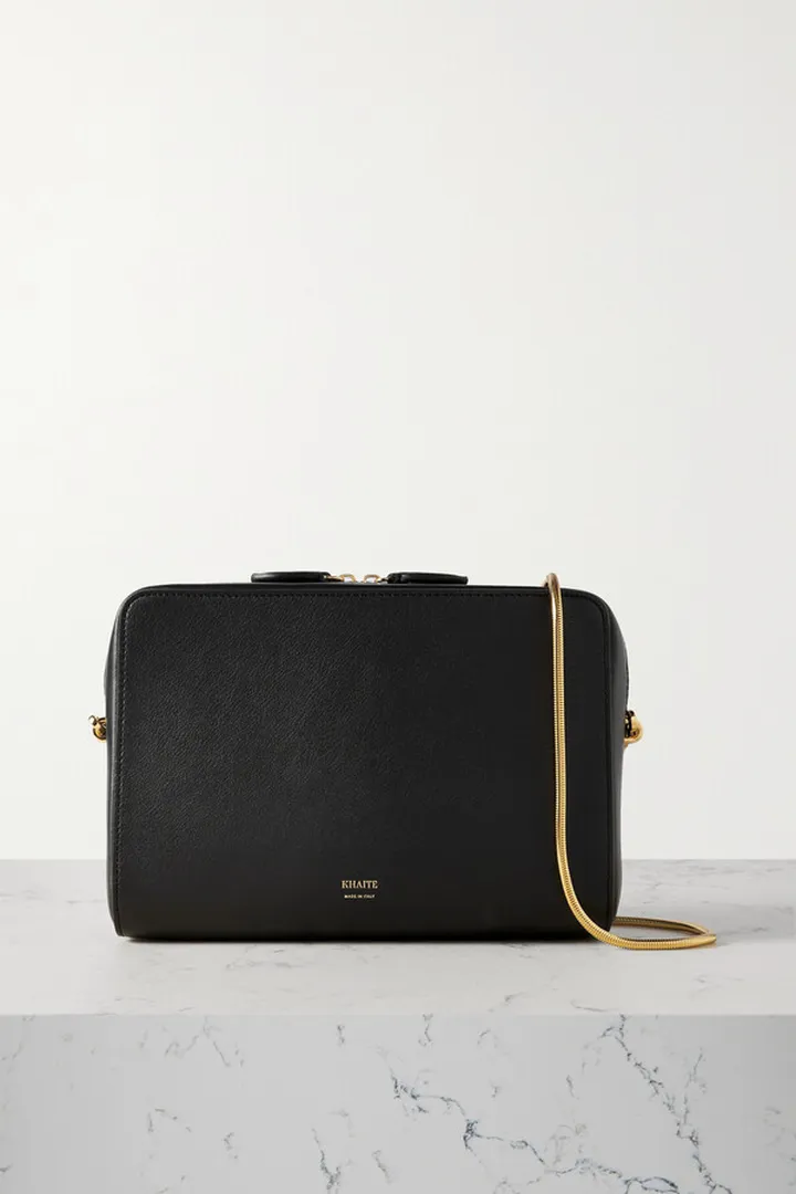 Khaite - Anna Leather Shoulder Bag - Black