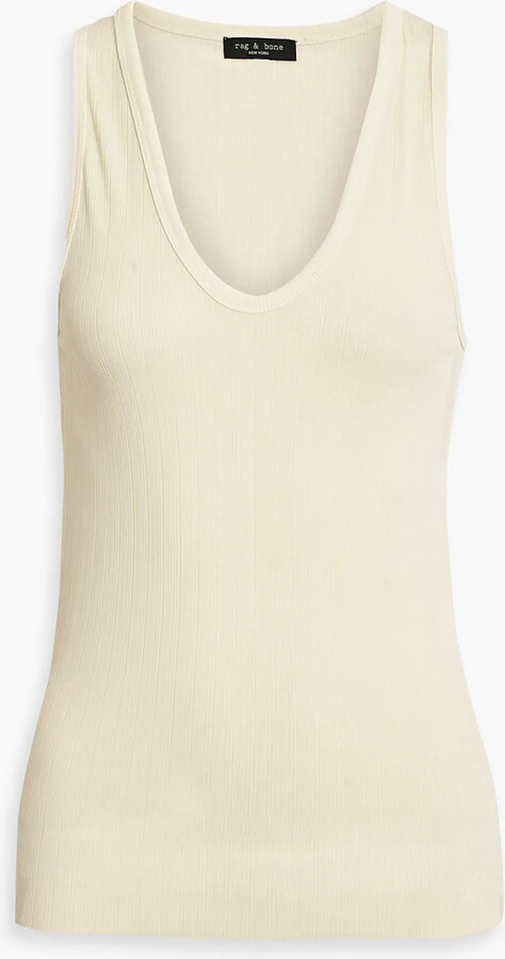 Zoe ribbed jersey tank