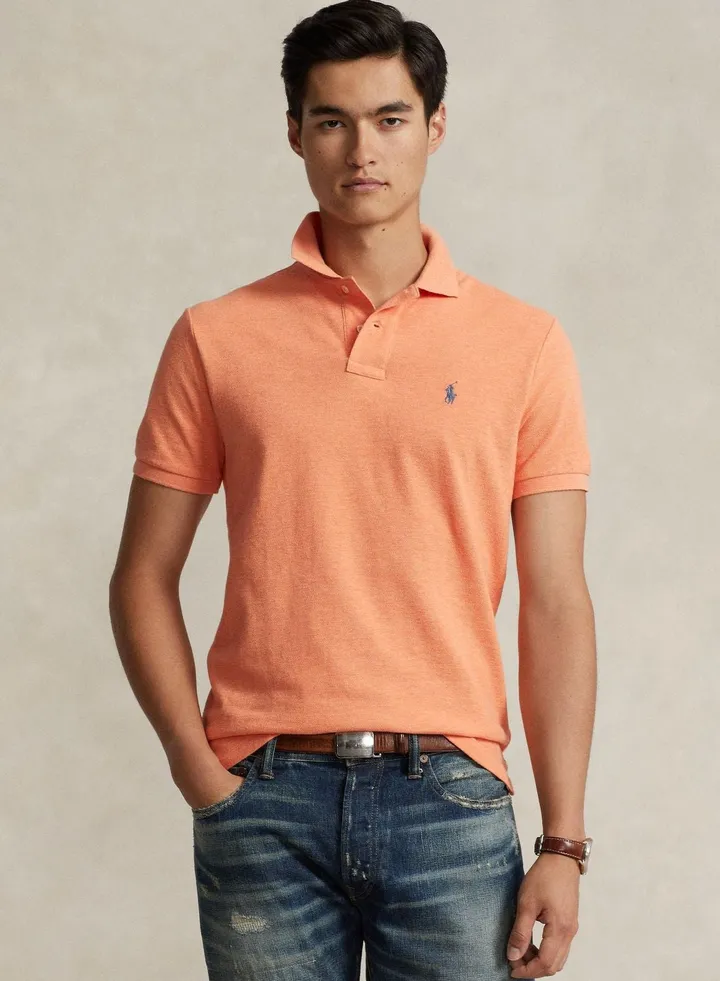 Slim Fit Mesh Polo Shirt