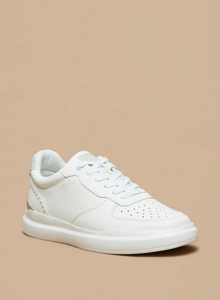 Men's Textured Lace-Up Sneakers