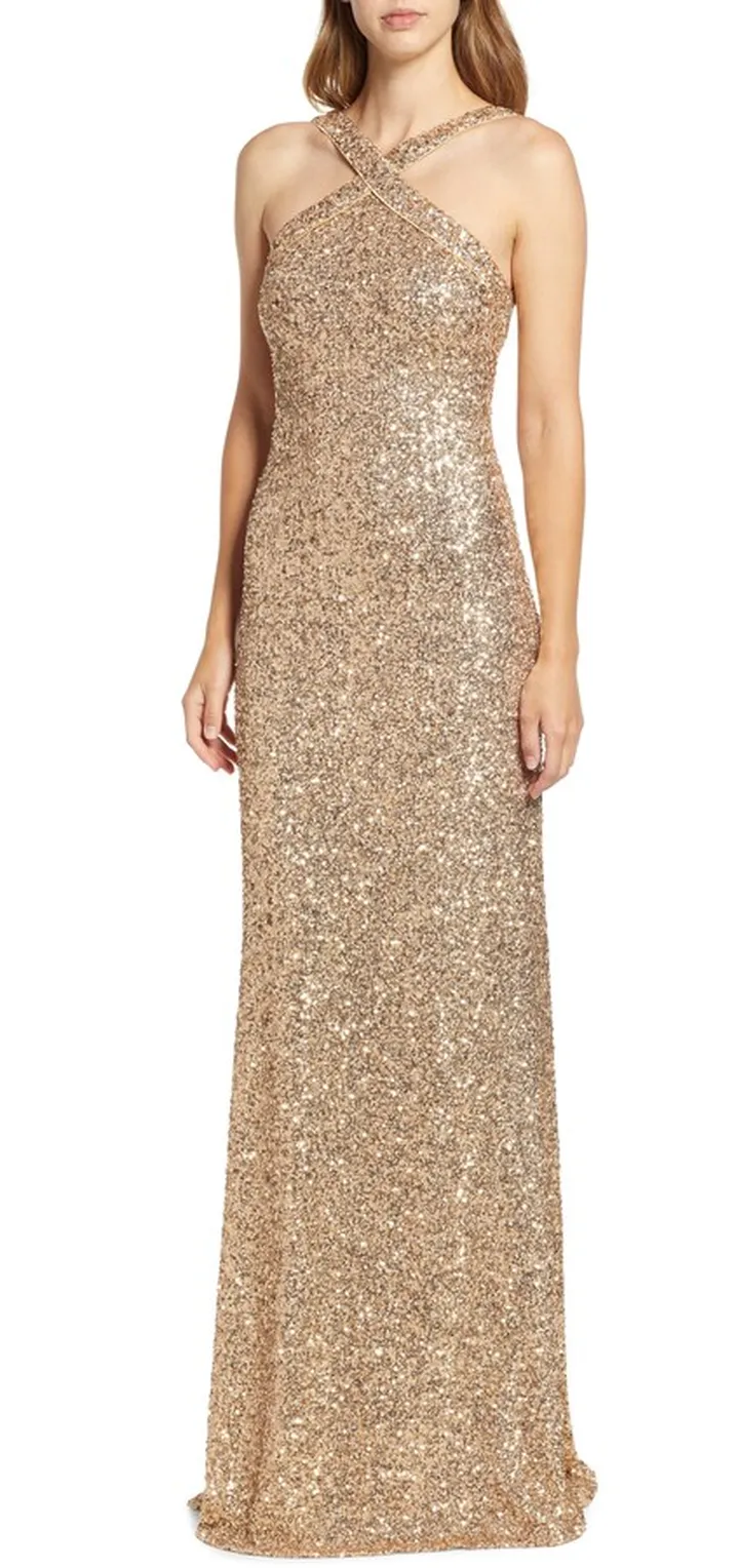 Halter Sequin Gown