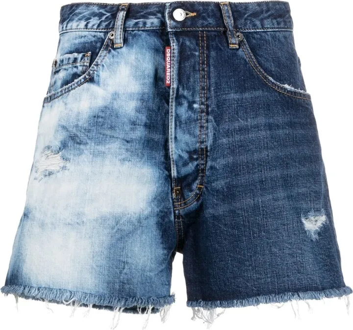 Bleached Denim Shorts