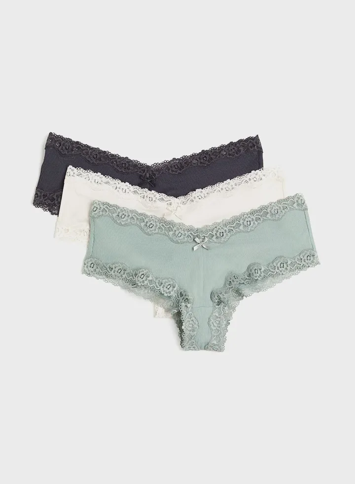 3 Pack High Leg Brief