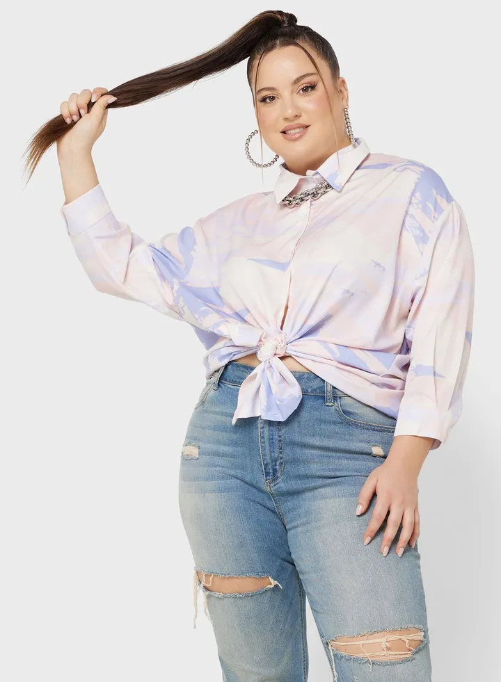 Printed Longline Shirt