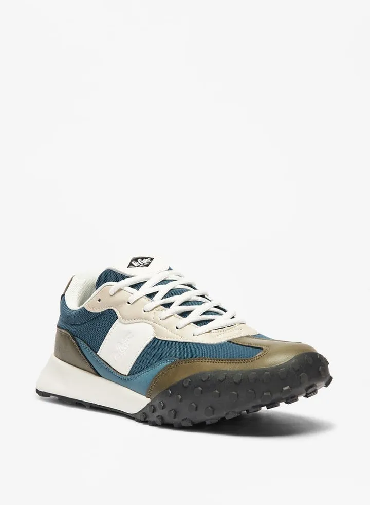Men'S Colourblock Casual Sneakers With Lace-Up Closure