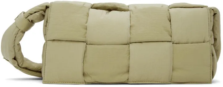 Bottega Veneta Beige Padded Tech Cassette Messenger Bag