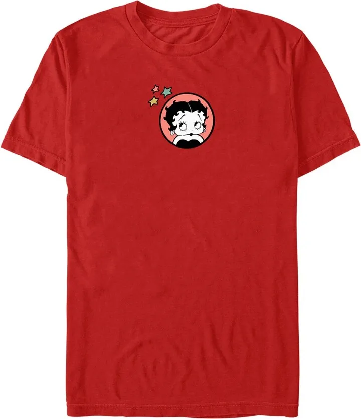 Men's Betty Boop Small Stars Icon T-Shirt - Red - 3X Large
