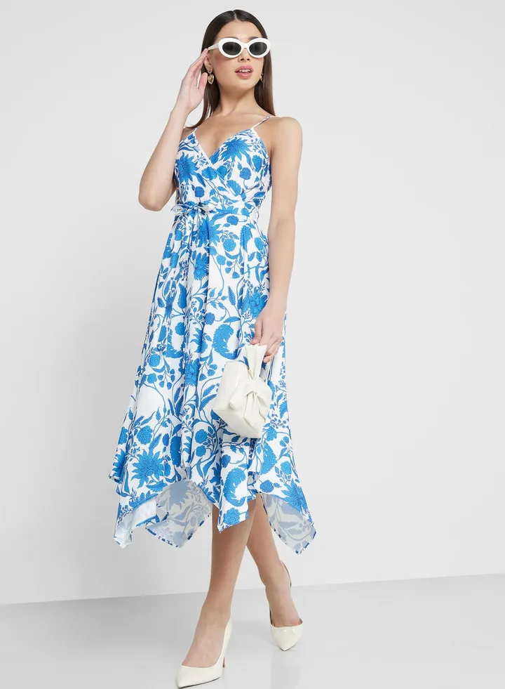 Strappy Printed Dress