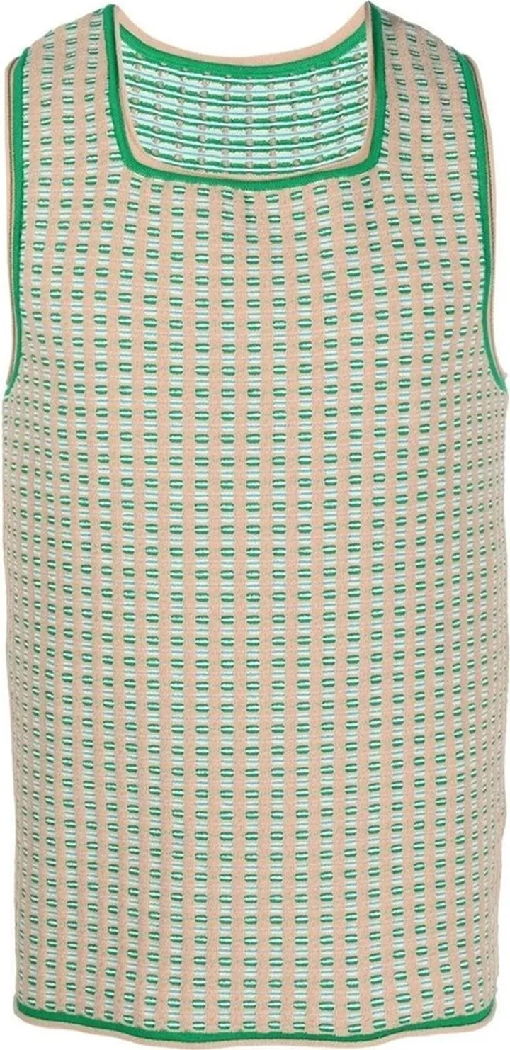 Le Macio jacquard knitted vest