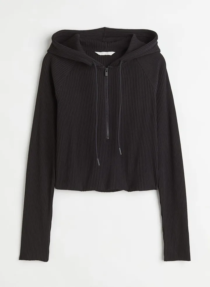 Knitted Crop Hoodie