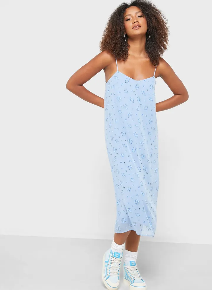 Strappy Printed Dress