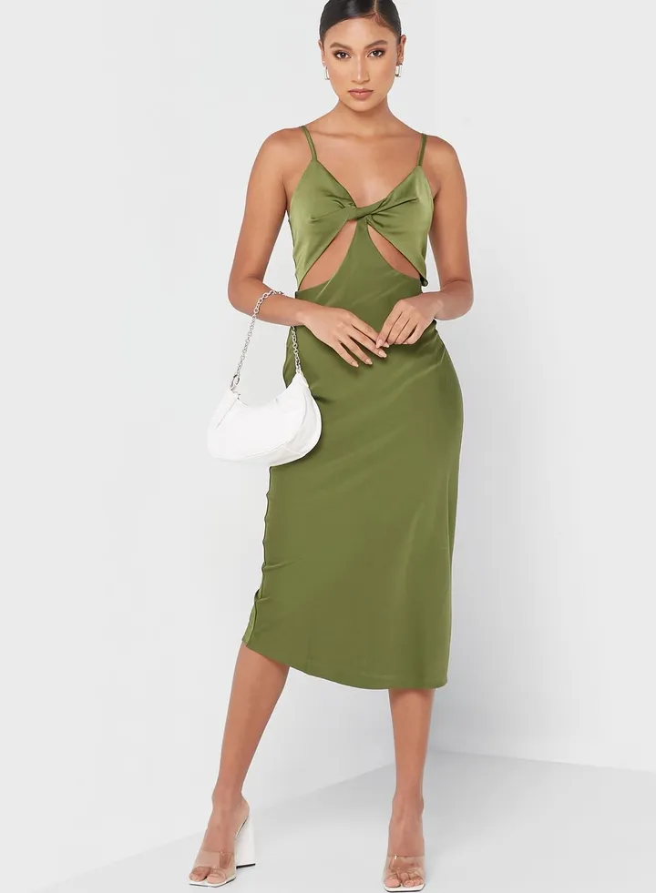 Strappy Cut Out Detail Dress