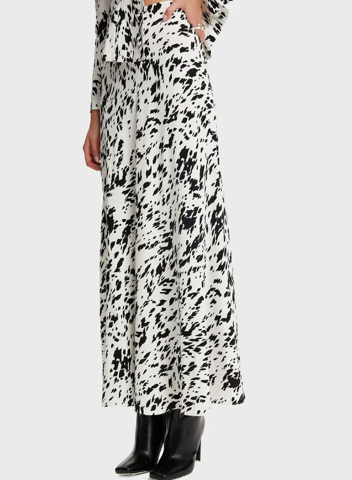 Printed High Waist Skirt