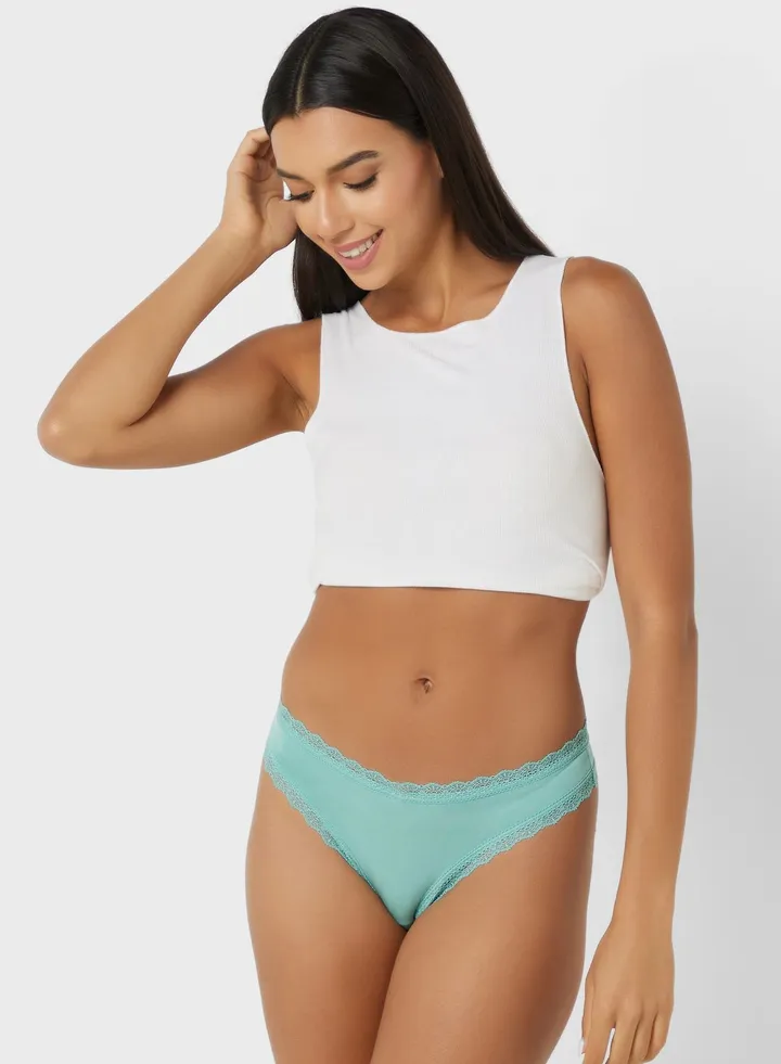 High Leg Lace Brief