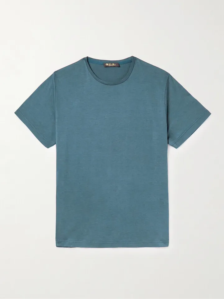 Slim-Fit Silk and Cotton-Blend Jersey T-Shirt
