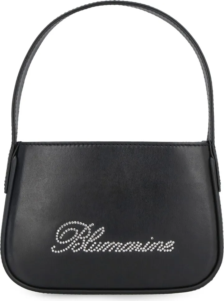 Logo Print Leather Handbag