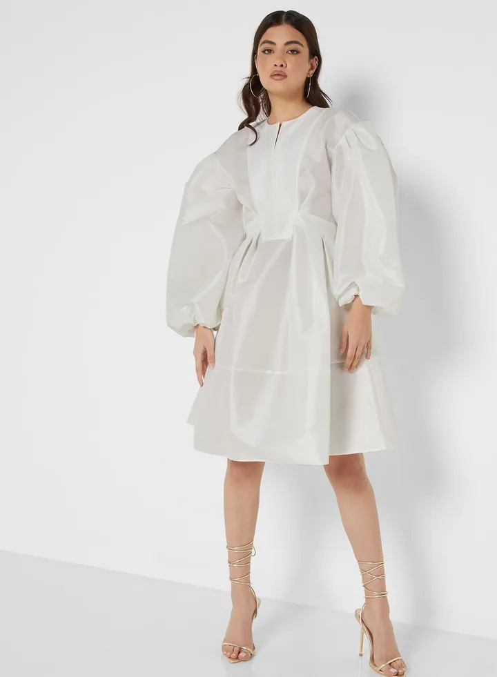 Balloon Sleeve Dress