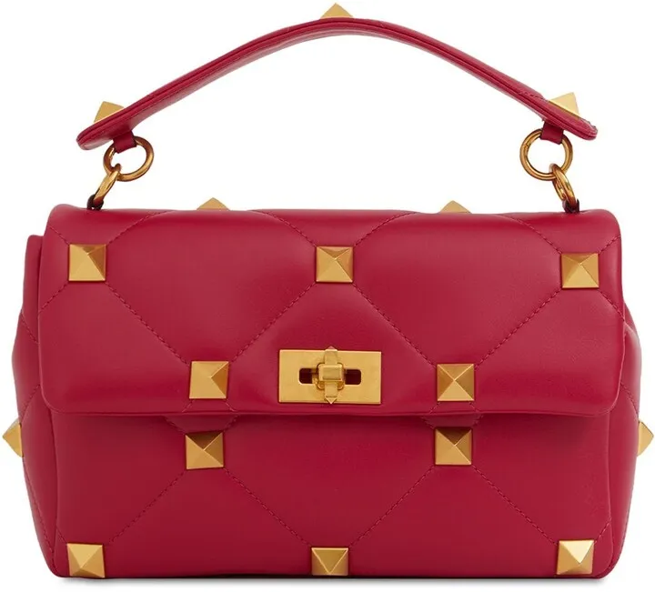 Large Roman Stud leather shoulder bag