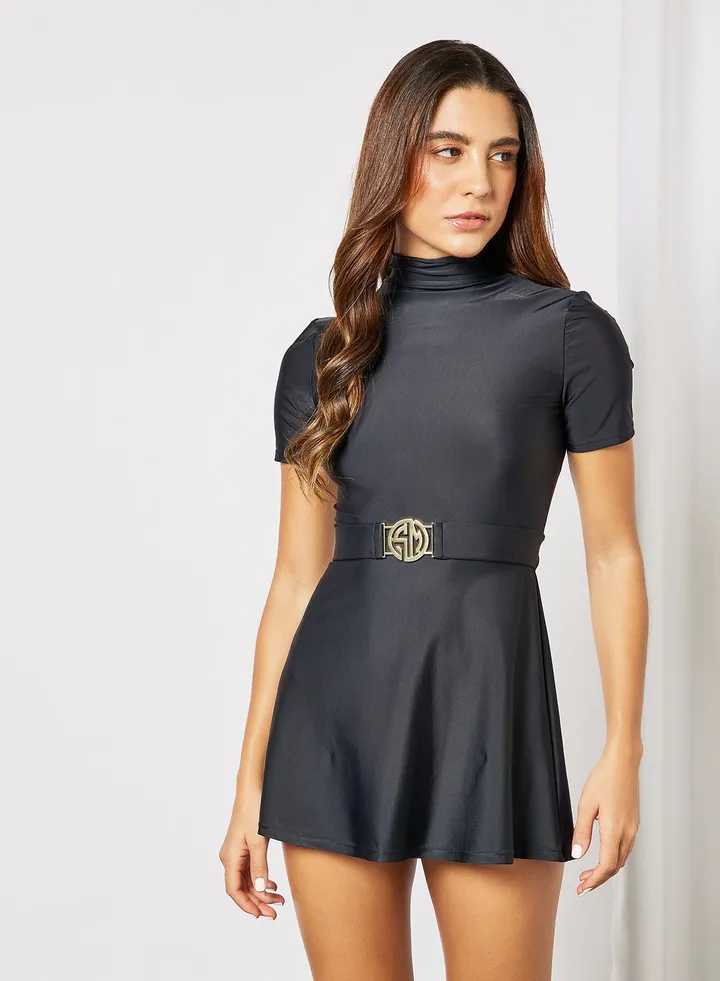 Detachable Belt Dress