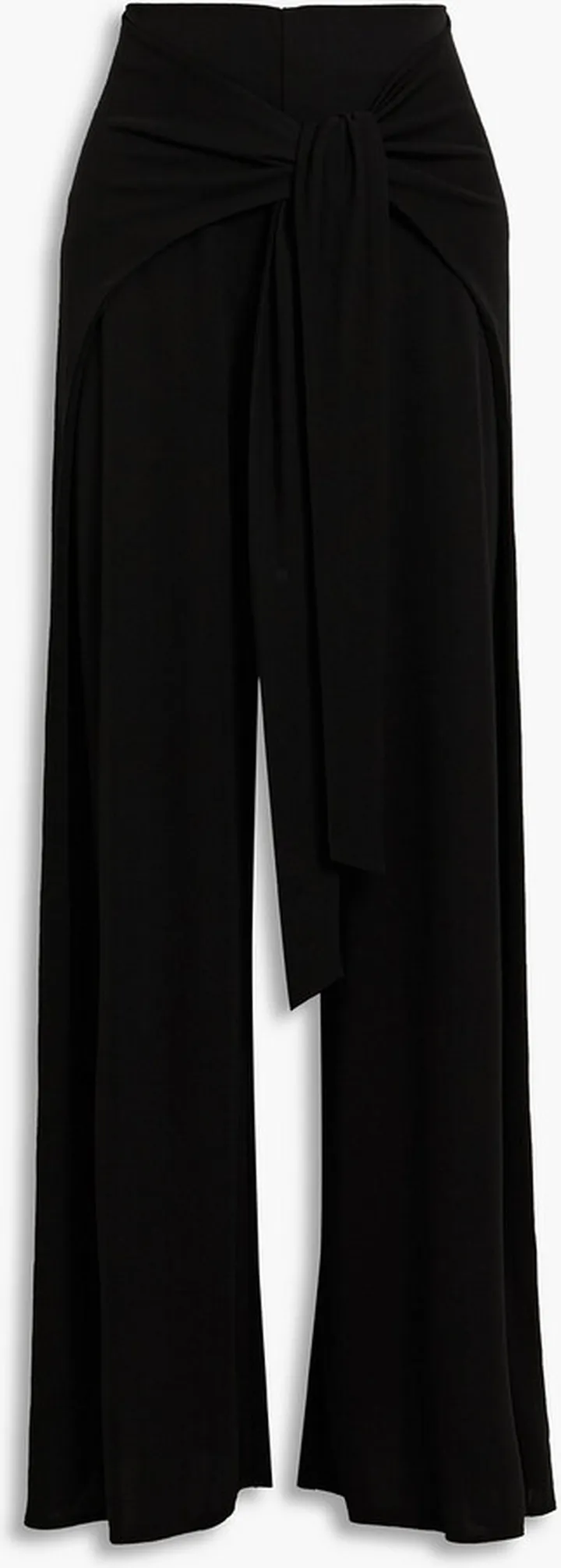 Ambrose tie-front jersey wide-leg pants