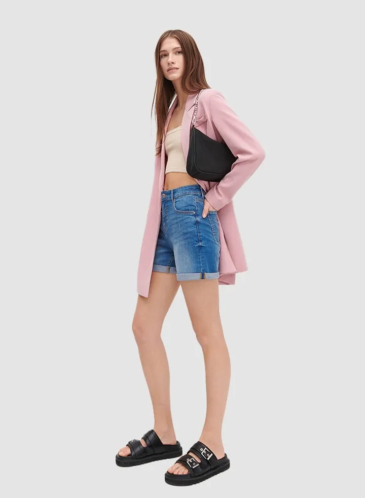 Rolled-up Hem Shorts