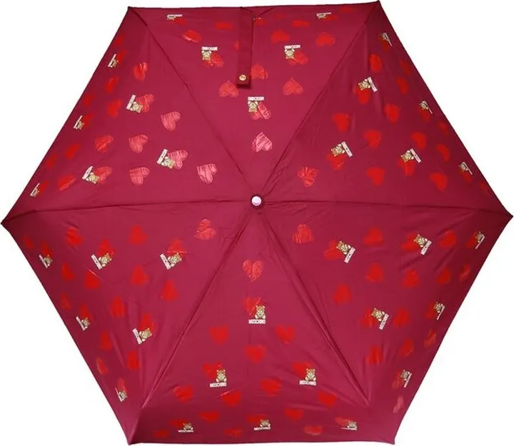Moschino Heart Pattern Compact Umbrella