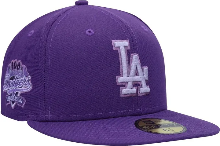 Men's New Era Purple Los Angeles Dodgers Lavender Undervisor 59FIFTY Fitted Hat