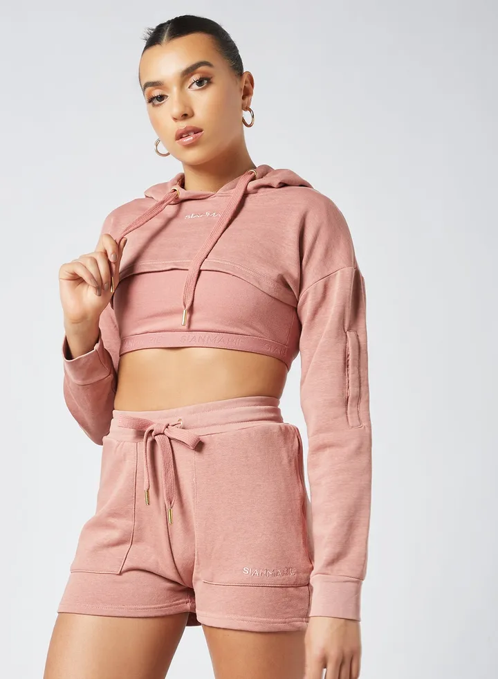 Logo Cropped Hoodie