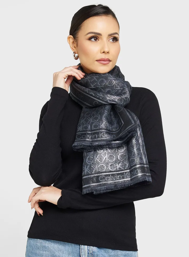 Mono Jacquard Tonal Scarf