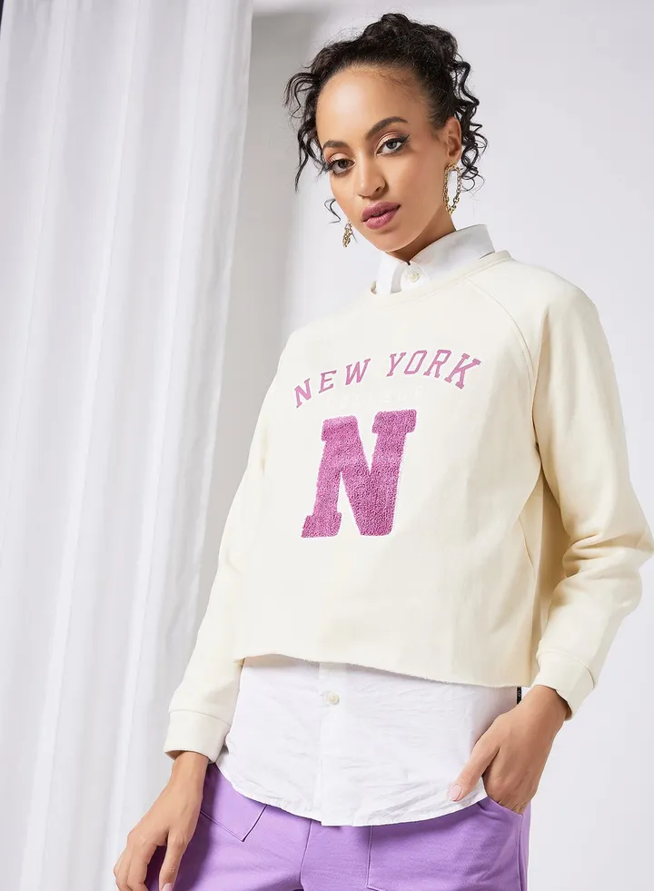 New York Cropped Sweatshirt