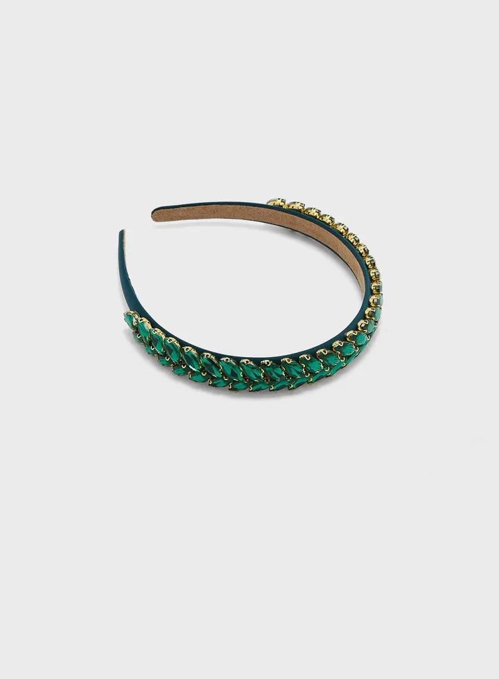 Leaf Detail Embellished Headband