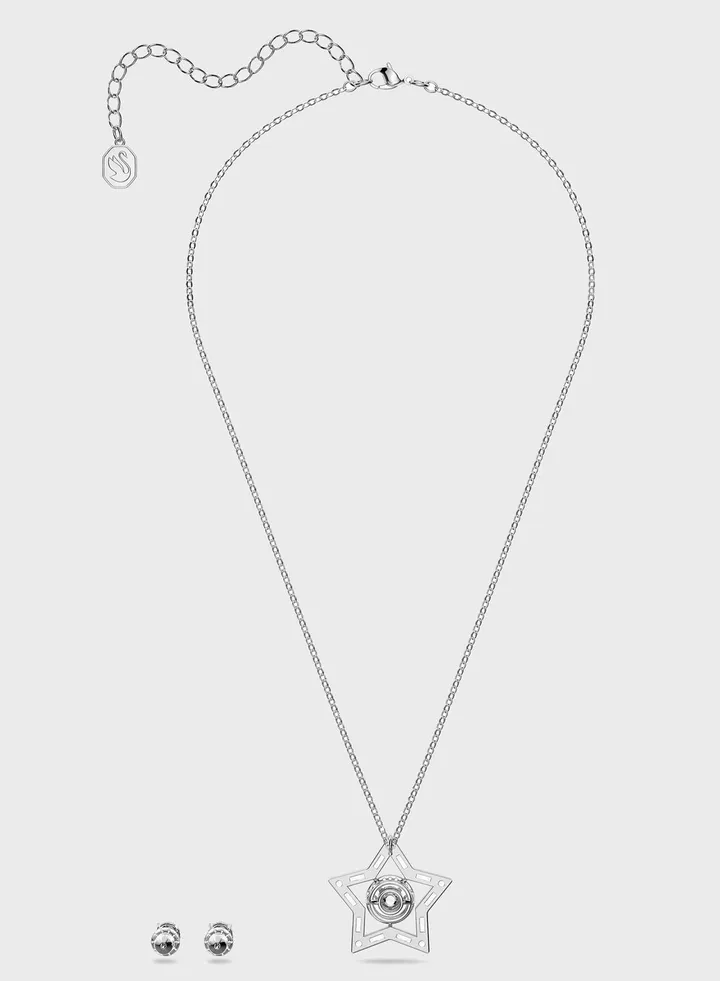 Stella Rhinestone Star Pendant Necklace With Studs